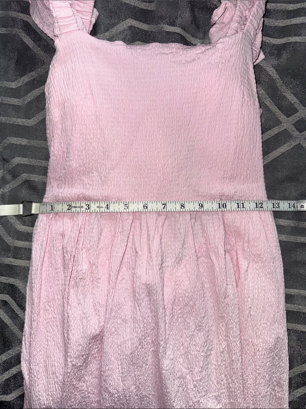 Pink Ruffle Strap Summer Dress - Picture 3 of 4